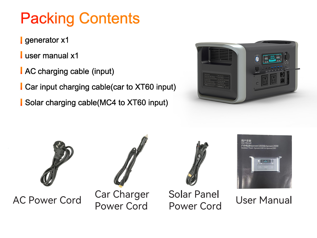 Centrale électrique portable Apower1000